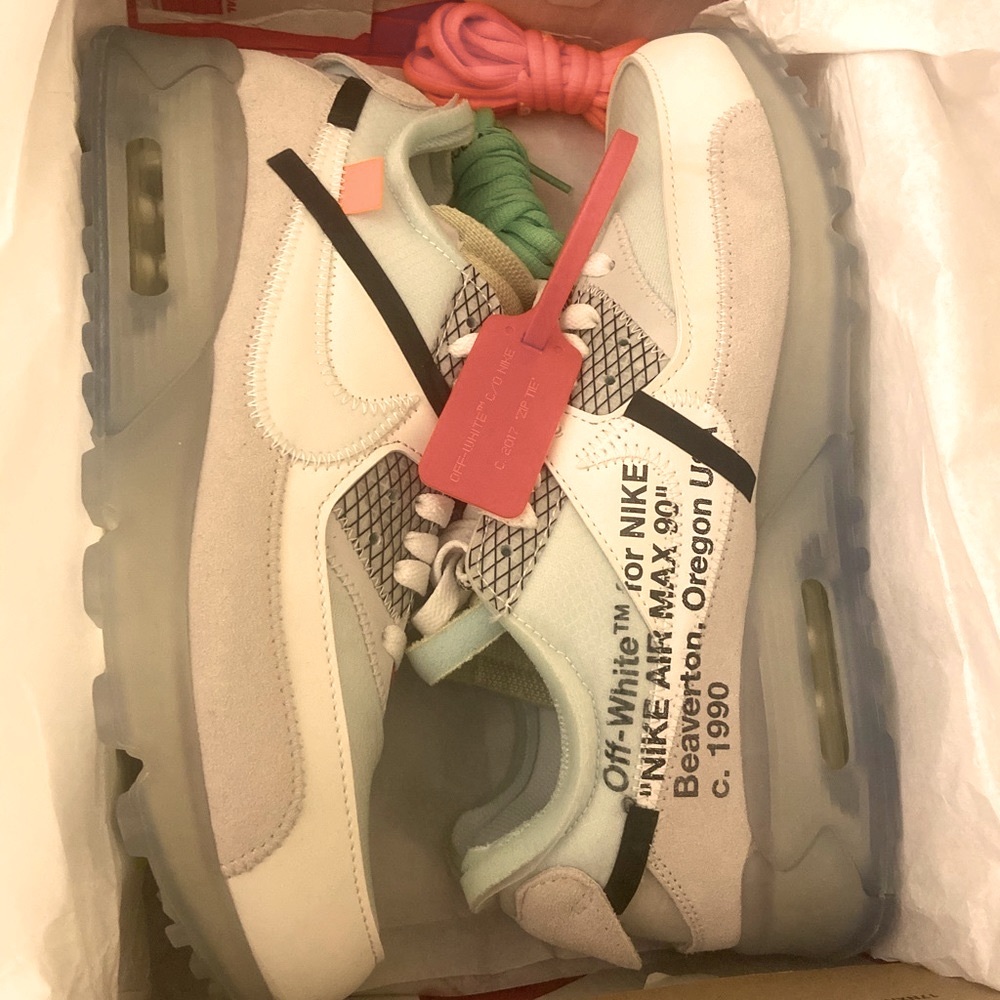 Offwhite X Nike Airmax 90 Sail/White size 9.5 Brandnew
